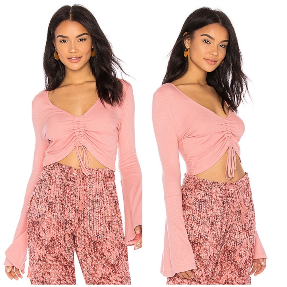 JACK by BB Dakota Leia Top in Rosette Pink